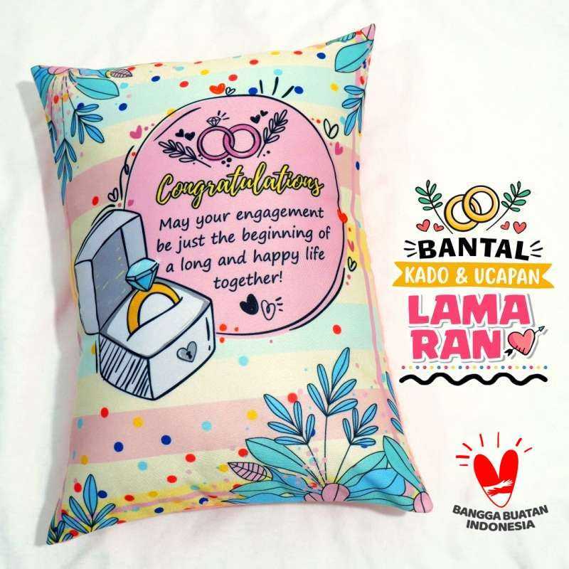 Jual Bantal Kado Hadiah Lamaran Tunangan Tema Kotak Cincin Terbaru Juni 2021 Blibli