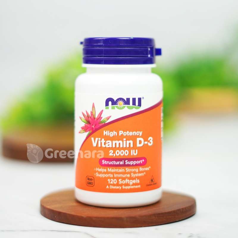 Jual Now Foods Vitamin D 3 High Potency 2 000 Iu 120 Softgels Terbaru Juni 2021 Blibli