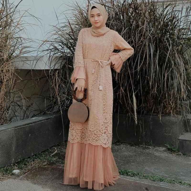 Jual Gamis Brokat Terbaru Agnia Dress Outfit Kondangan Terlaris Murah Mei 2021 Blibli