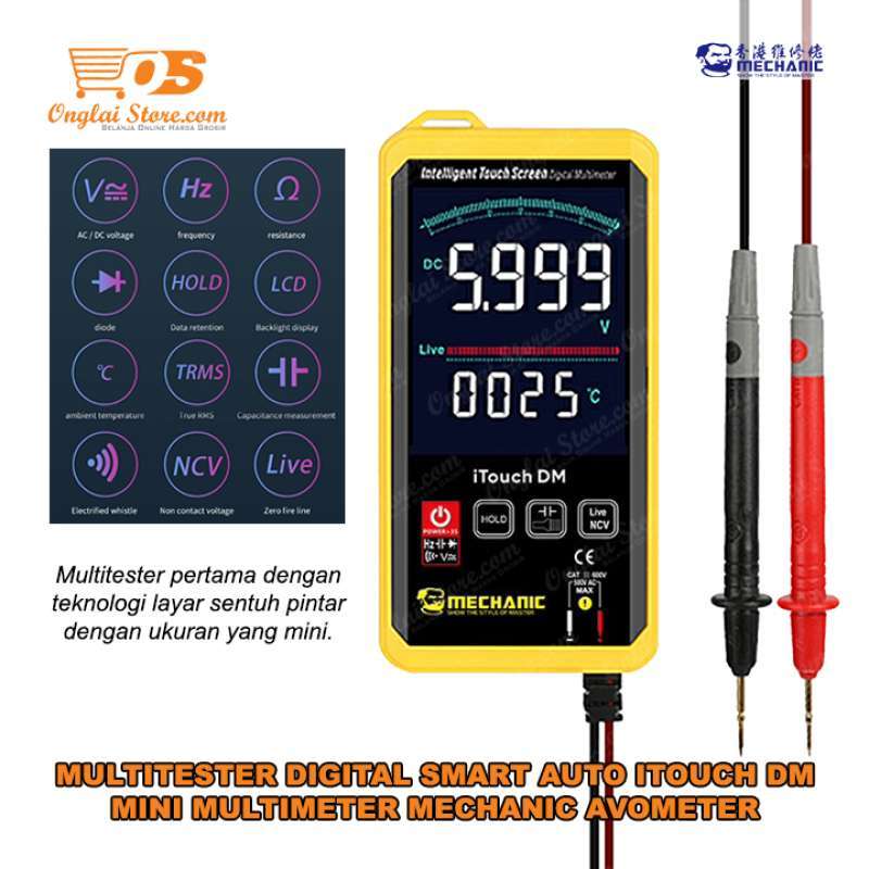 Jual Multitester Digital Smart Auto ITOUCH DM Mini Multimeter Mechanic  Avometer di Seller Onglai store - Cideng, Kota Jakarta Pusat | Blibli