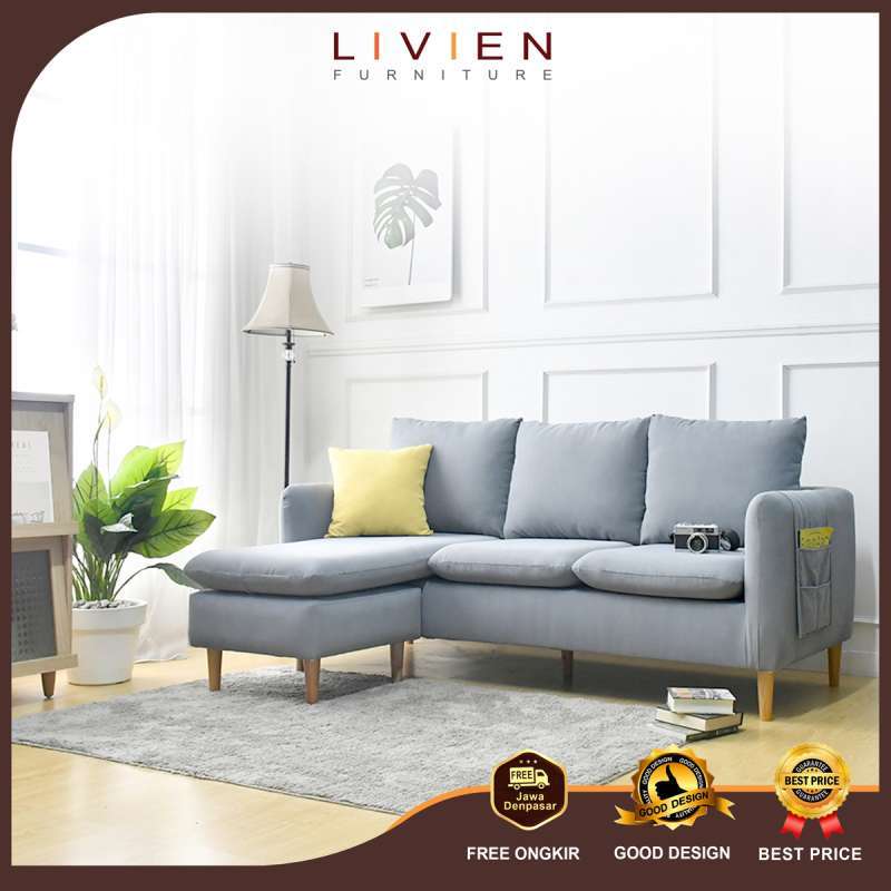 Deco ruang tamu on sale sofa l shape