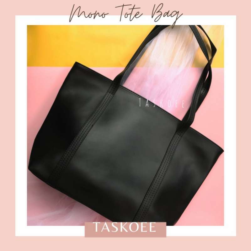 Jual Mono Tote Bag Tas Bahu Wanita Besar Tote Bag Premium Lokal