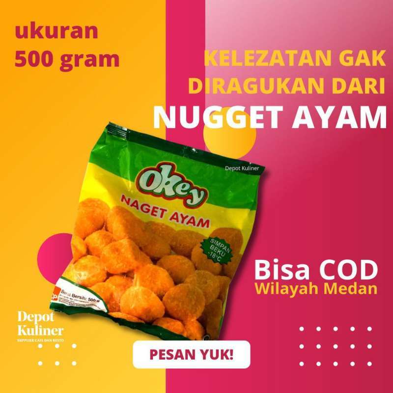 Depot Kuliner Nugget Ayam Nuget Ayam Chicken Naget Isi 500 Gram Merk Okey Terbaru Agustus 2021 Harga Murah Kualitas Terjamin Blibli
