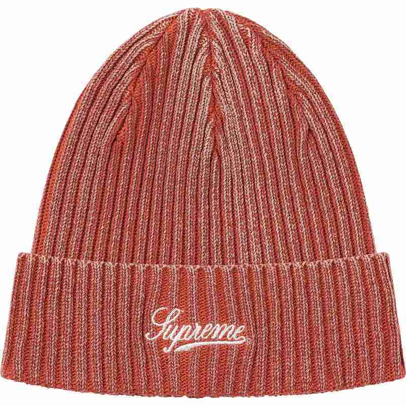 Supreme Bleached Rib Beanie - Orange 