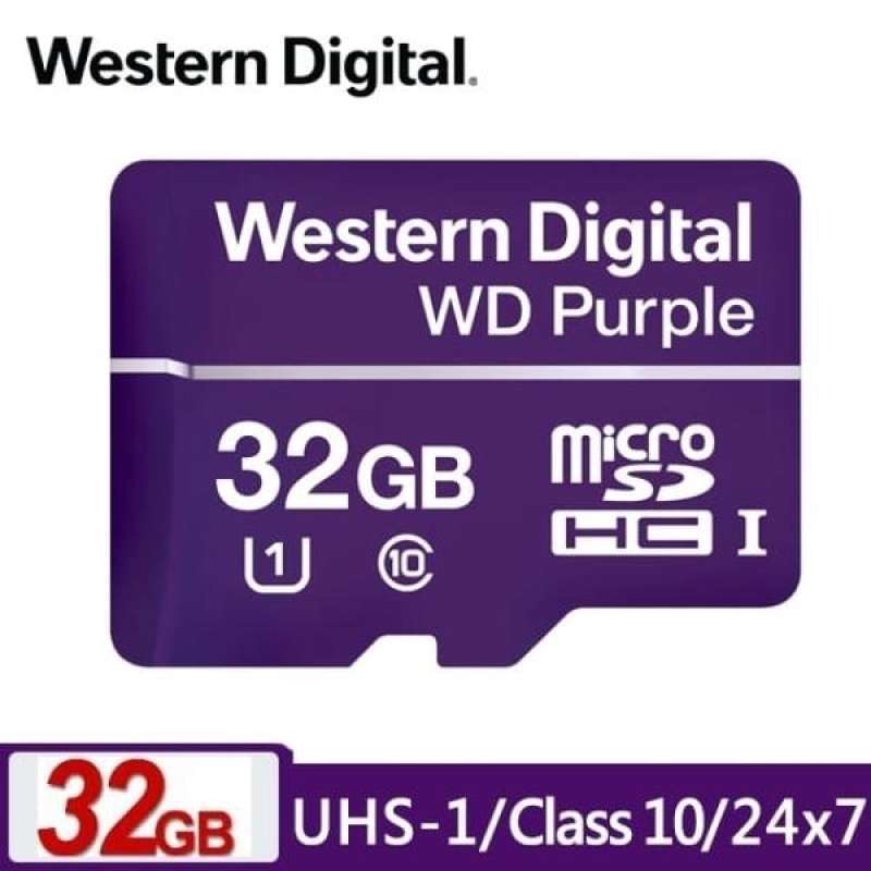 (wd)WD Purple Label MicroSDHC QD101 32GB High Write Endurance Monitoring  Memory Card (WDD032G1P0C)