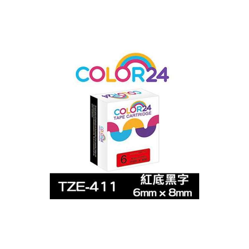 Jual Color24 Color24 For Brother Tz 411 Tze 411 Red Bottom Black Label Tape Width 6mm Terbaru Juni 2021 Blibli