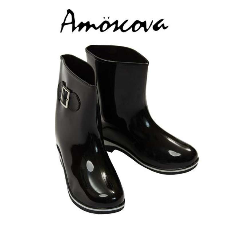 black boots silver buckles