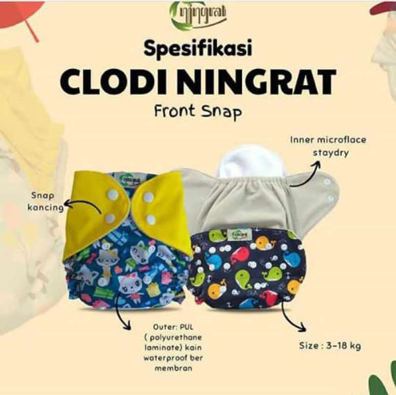 Jual Clodi Bayi Popok Clodi Ningrat Front Snap 2 Lembar Inner Insert Murah Mei 2021 Blibli