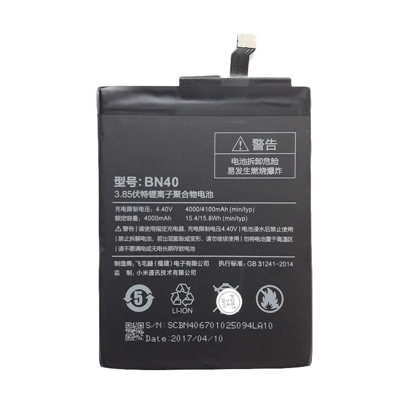 Jual Xiaomi Bn40 Original Battery For Redmi Pro Black [4000mah