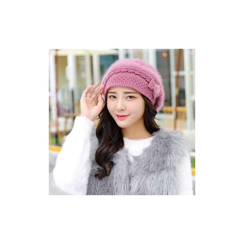 Yang Yi warm cashmere knit beret ear 