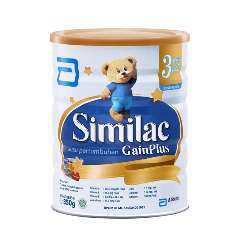 Promo Similac Gain Plus Vanila Susu Formula 850 g Diskon 5 di