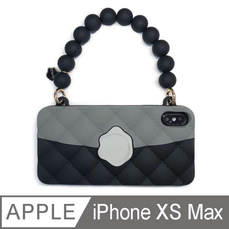 Classic Two-Color Bead Chain Dinner Bag 