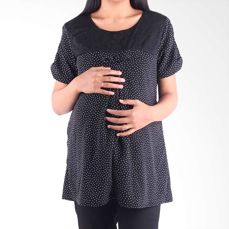 Ulasan Terbaru HMILL 1553 Blus Hamil dan Menyusui - Hitam Dan Harganya