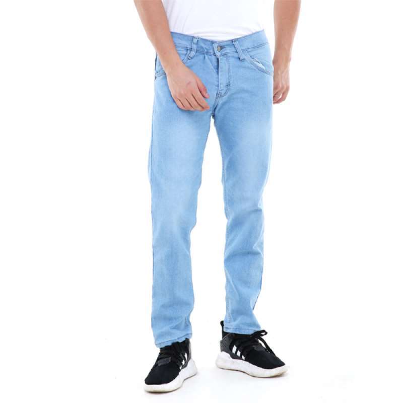 Hamlin Locko Celana Panjang Denim Pria Style Casual Long Pants Material  Jeans ORIGINAL Blue