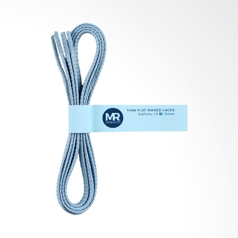 Harga Mr Shoelaces Lilin Gepeng Tali Sepatu Daifuku Light Blue 5 mm .