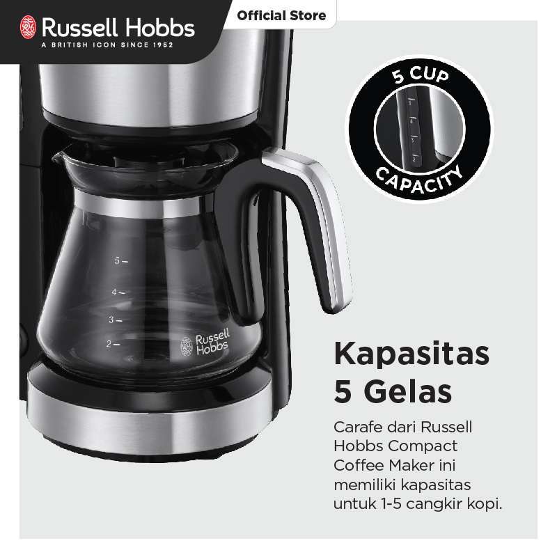 Promo Russell Hobbs Compact Coffee Maker Mesin Pembuat Kopi Diskon 36% di  Seller RUSSELL HOBBS INDONESIA Official Store Kamal Muara, Kota Jakarta  Utara Blibli