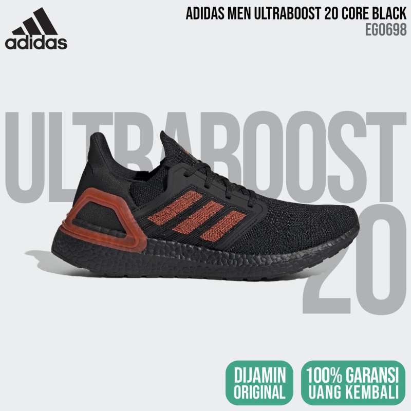 Jual Adidas Men Ultraboost 20 EG0698 Black Original Sepatu