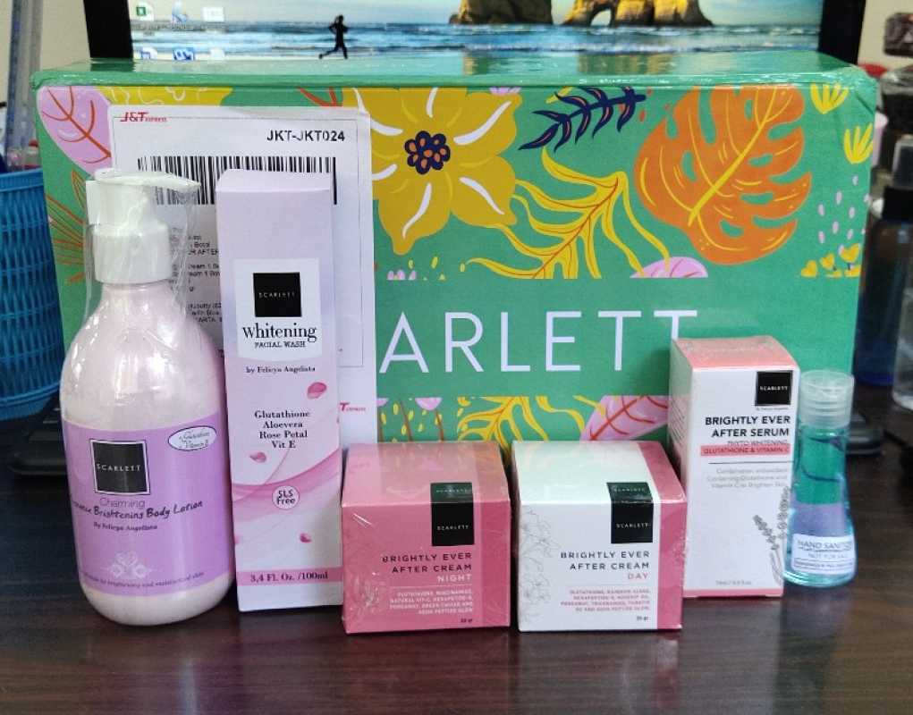 Produk scarlett untuk memutihkan badan