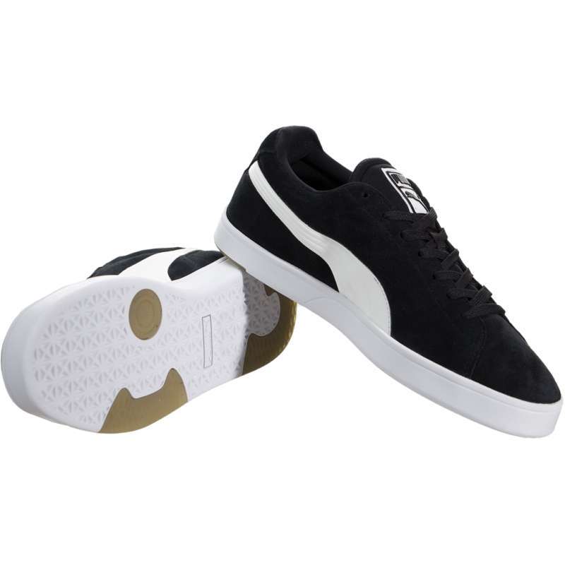 Jual Sepatu Sneakers PUMA SUEDE S black white ORIGINAL 40 di