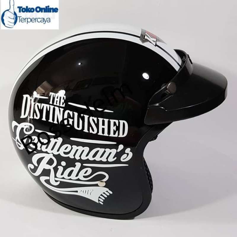 Promo helm Bogo Gentlement Black GLoss 