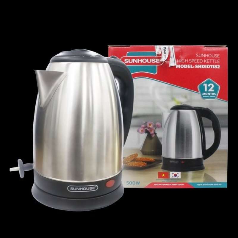 Promo Sunhouse SHD1182 Teko Electric High Speed Kettle Silver 1.8L