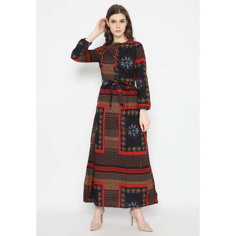 Ethnic Tunic Black Red Dress di Seller 