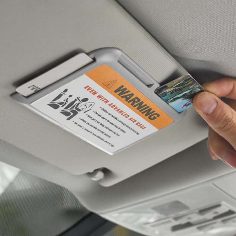 Tempat Kartu E-TOLL E-Money Karcis Parkir ATM Card Holder Sun Visor Mobil
