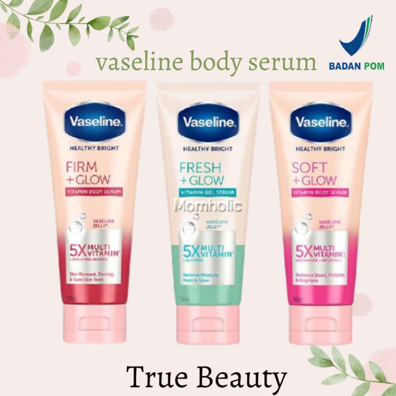 Promo Vaseline HEALTHY BRIGHT Vitamin Body Serum soft GLOW 180ML
