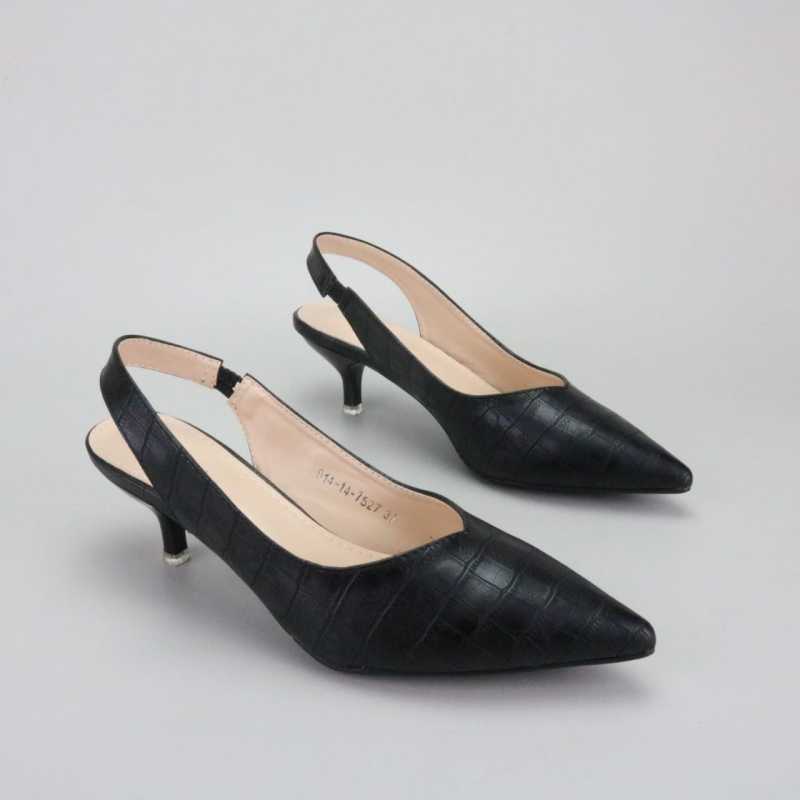 Jual 5 Warna Heels 4 cm Miya Croco by Viditi BLACK 40 di