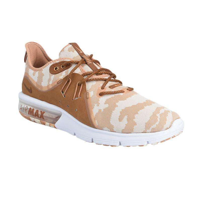 NIKE Men Running Air Max Sequent 3 Prm Camo Sepatu Lari Pria - Light Cream  [AR0251-200]