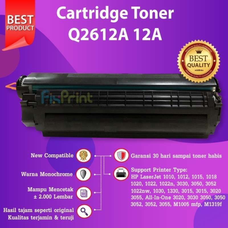 Promo Toner Compatible HP 12A Q2612A - Cartridge HP LaserJet 1018 1020 1022  di Seller CANDY - Kab. Bekasi, Jawa Barat | Blibli