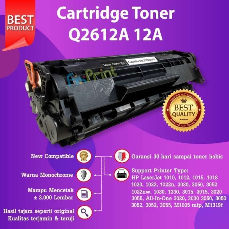 Promo Toner Compatible HP 12A Q2612A - Cartridge HP LaserJet 1018 1020 1022  di Seller CANDY - Kab. Bekasi, Jawa Barat | Blibli