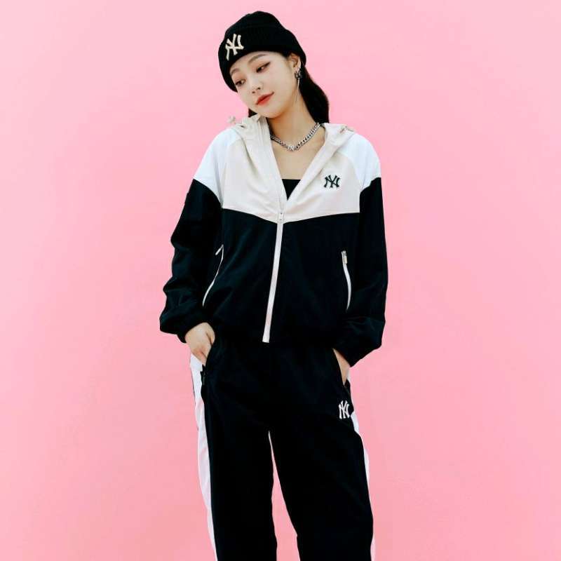 Jual MLB Women s Basic Color Block Crop Windbreaker New York