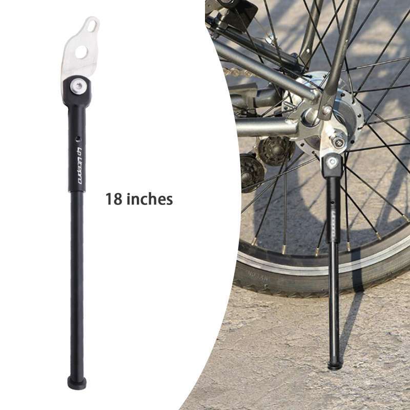 black bicycle kickstand