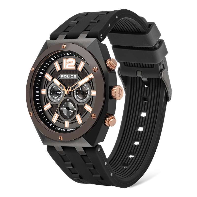 Police chronograph deals dual time