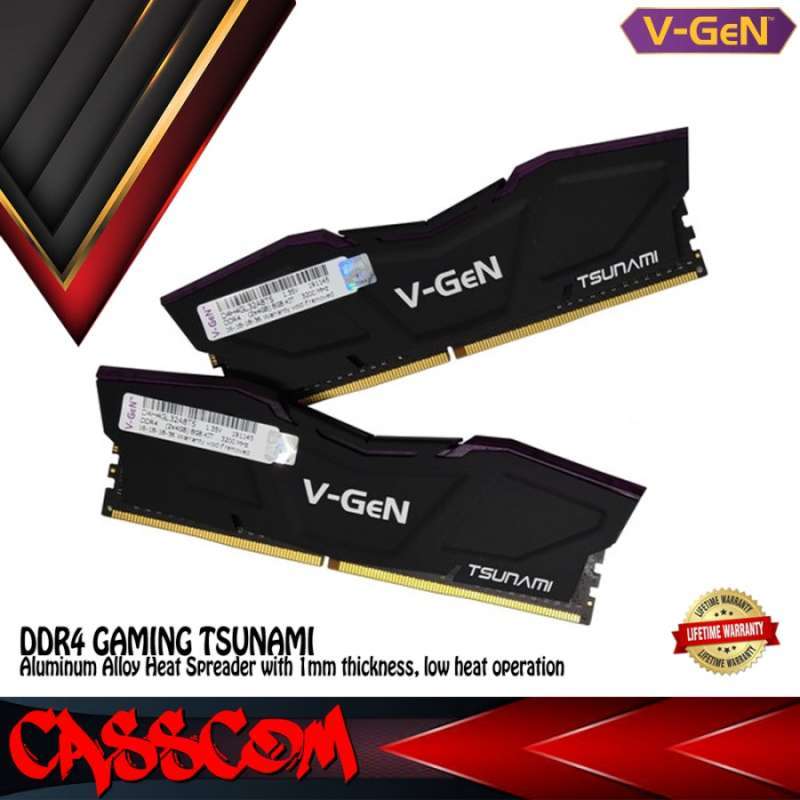 Promo RAM DDR4 V GeN TSUNAMI 8GB 3200MHz CL16 2X4GB GAMING OC