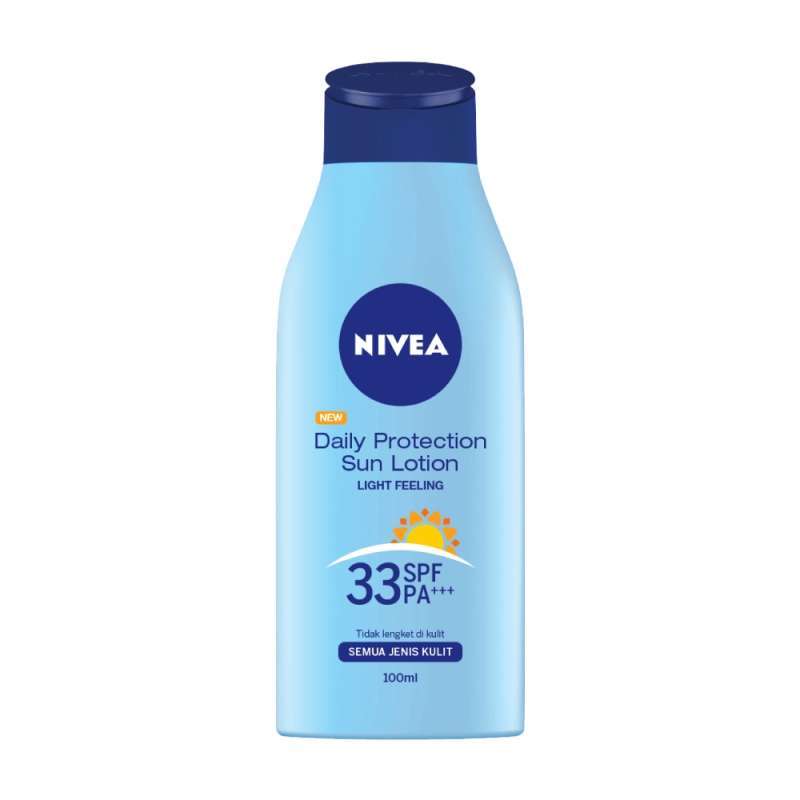 Nivea Daily Protection Sun Lotion SPF 33 [100 mL] handbody / pemutih Kulit  pelembab kulit kering Original