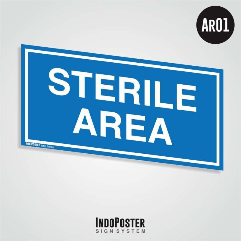 Stiker Label K3 Safety Ruangan Sterile Area