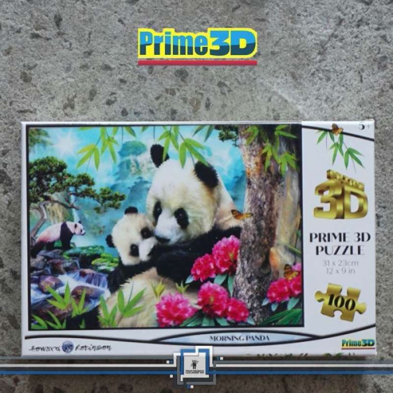 PRIME 3D PUZZLE MORNING PANDA 100 PCS HOWARD ROBINSON NOT CLEMENTONI