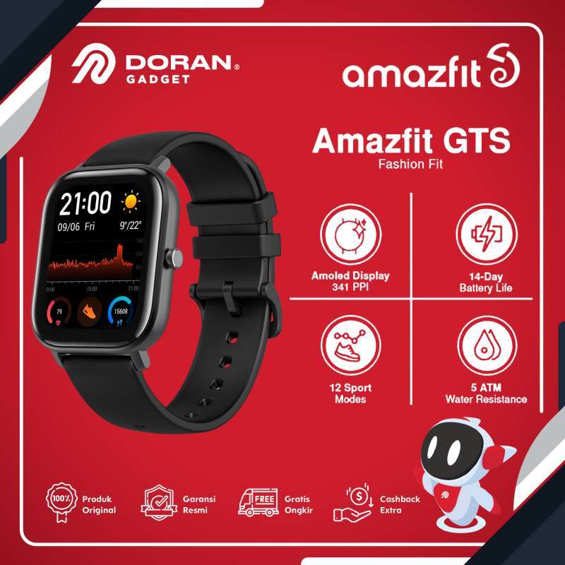 Amazfit GTS Smartwatch Fashion Fit International Version Garansi Resmi ex  Demo Product