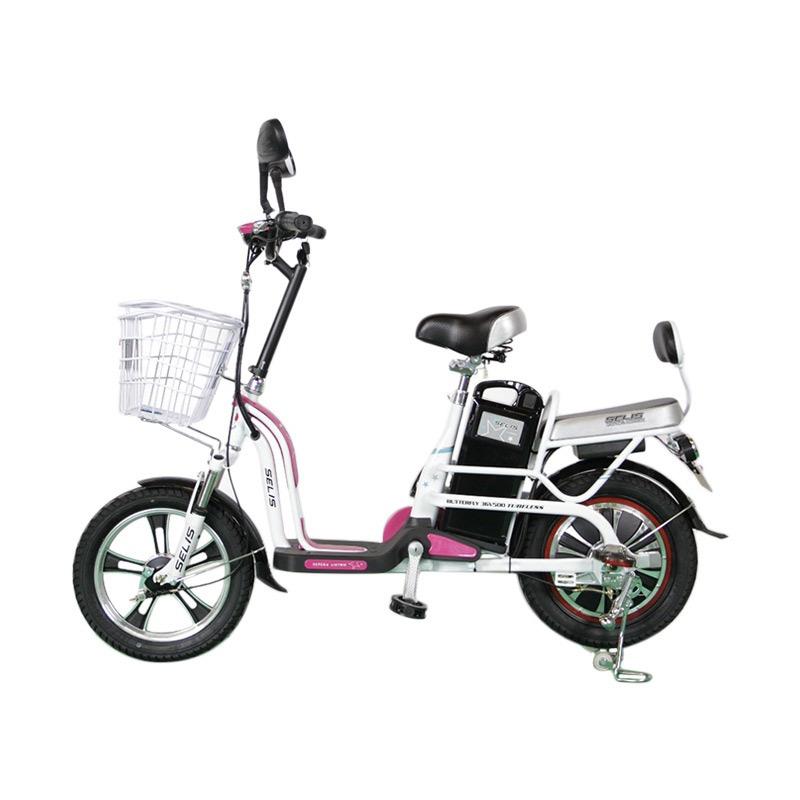 Jual Selis Butterfly L E Sepeda Listrik Putih Pink Online