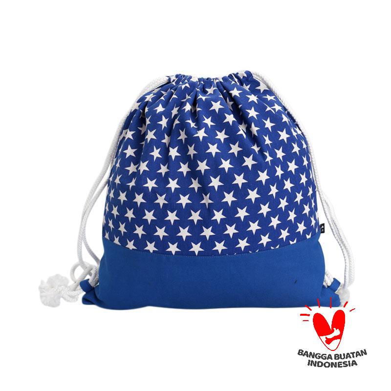 Promo Bedaa Drawstring Bag Blue Stars 