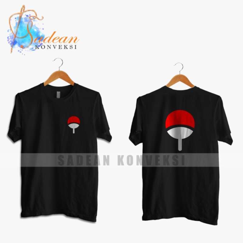 KAOS BAJU T-SHIRT ANIME LAMBANG UCHIHA 