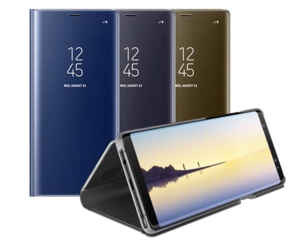 Jual Flip Clear View Stand Standing Cover Mirror Case Samsung