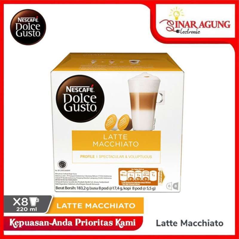 Jual NESCAFE DOLCE GUSTO REFILL CAPSULE 1 BOX - LATTE MACCHIATO di Seller  SINAR AGUNG ELECTRONIC Official Store - Kab. Bekasi, Jawa Barat | Blibli