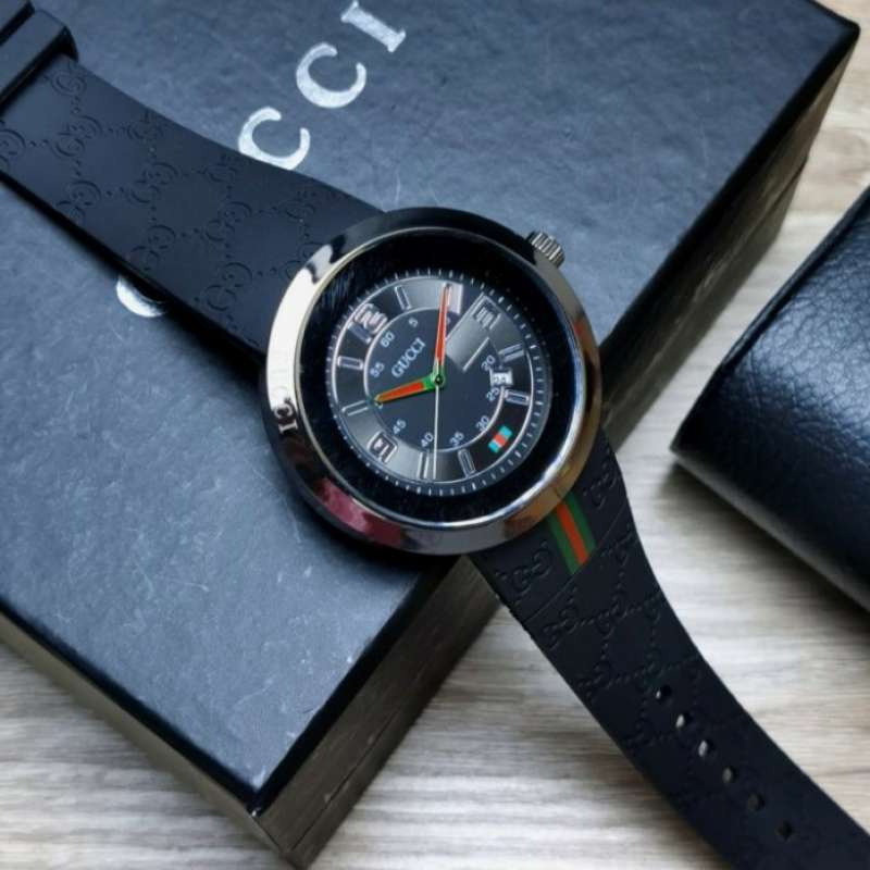 JAM TANGAN PRIA SPORTY GUCCI FREE BOX 