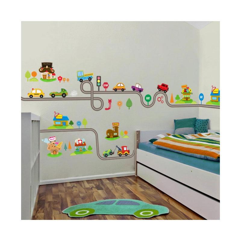 Jual Bluelans Cartoon Car Road Pattern Removable Wall Stickers Diy Art Decal Kids Room Decor 2 Murah Maret 2020 Blibli Com