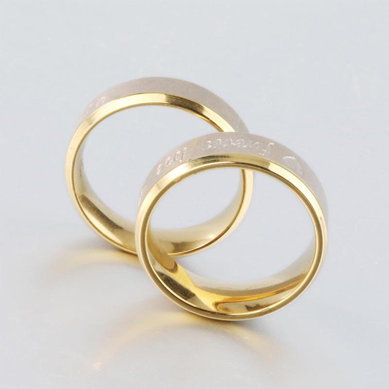 Jual Bluelans Women Forever Love Band Ring Engagement Engraving Couple Promise Gold Plated Us 7 Online Januari 2021 Blibli