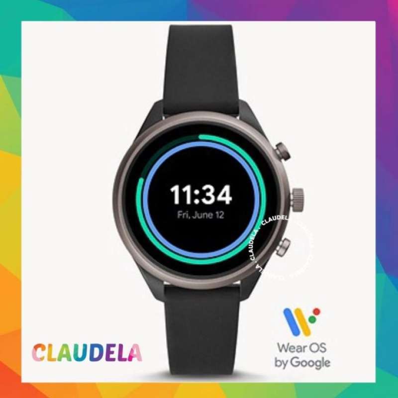 Jual FOSSIL Gen 4 Sports Smartwatch 41mm in Black Silicone
