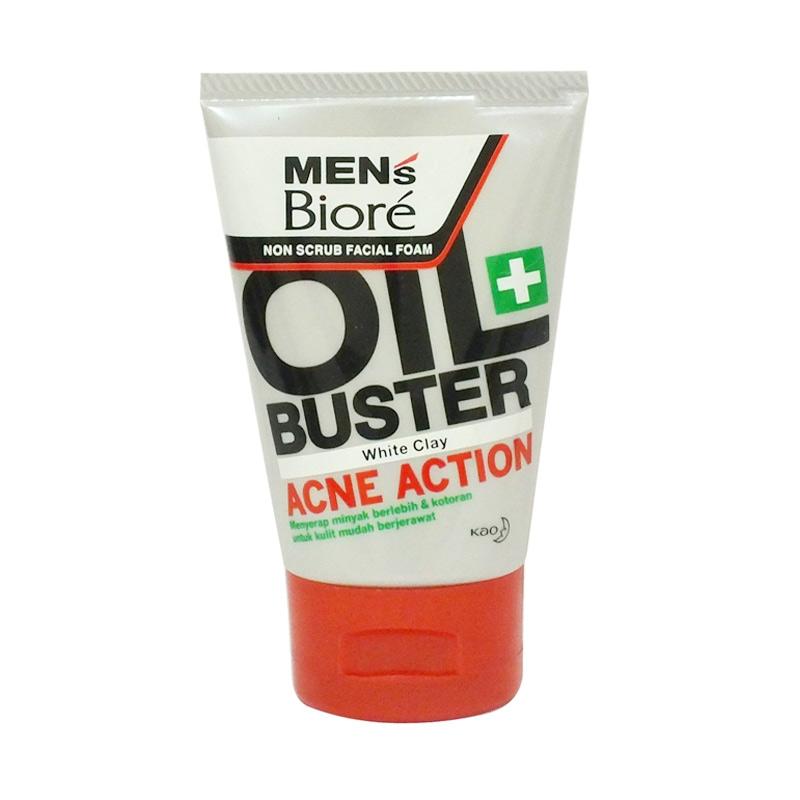 Jual Men S Biore Mbff Oil Buster Acne Action Facial Wash 40